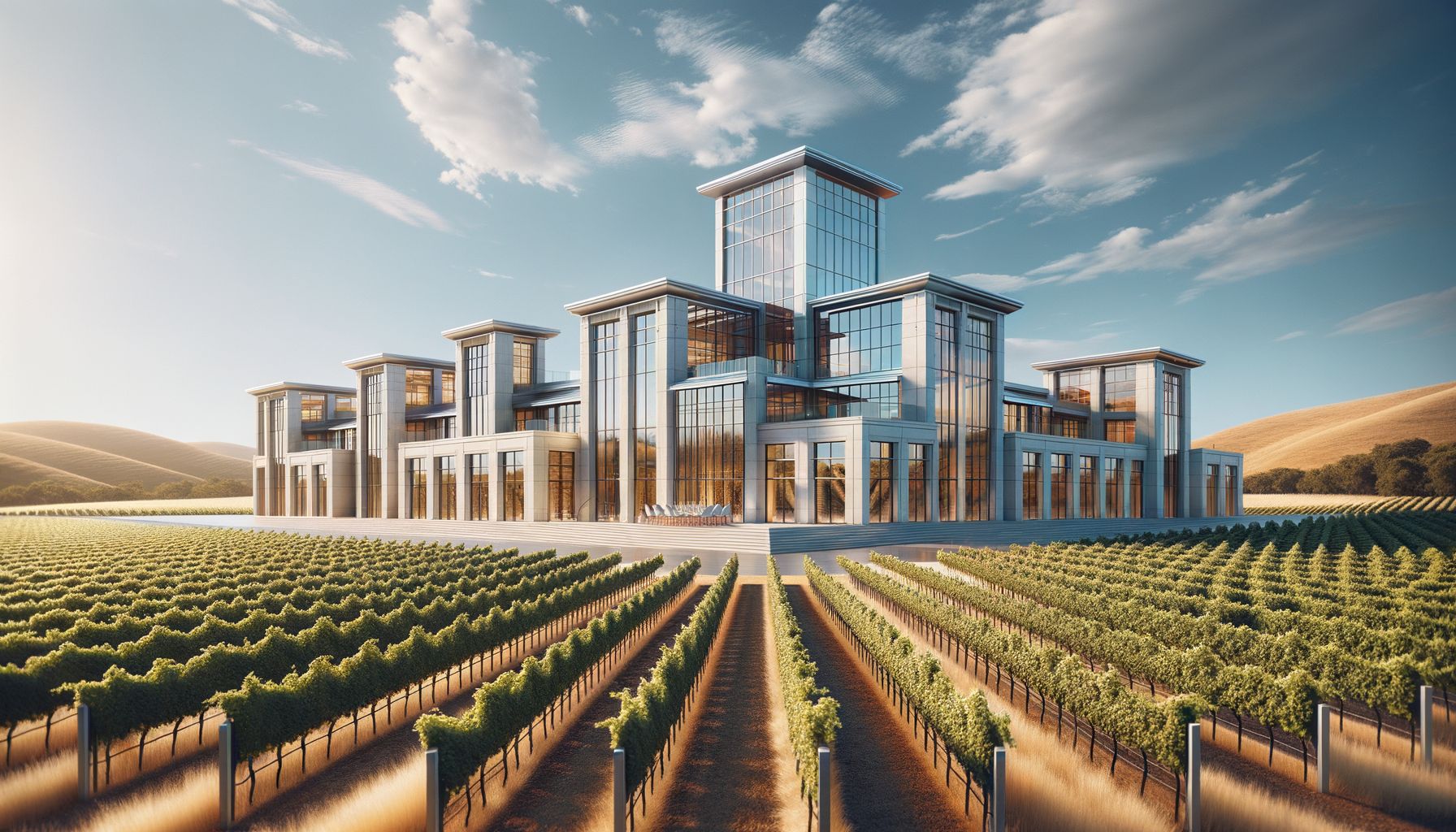Moderne Architektur in Weingütern
